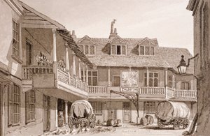 El Tabard Inn en Borough High Street, Southwark, Londres de John Chessell Buckler