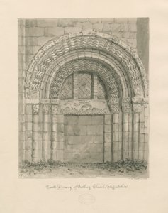 Iglesia Priorato de Tutbury - Puerta Sur de John Chessell Buckler