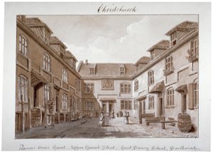 Vista del Tribunal de la Reina, Upper Ground Street, Southwark, Londres de John Chessell Buckler