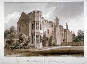 Vista de la casa solariega en Clapham, Surrey de John Chessell Buckler