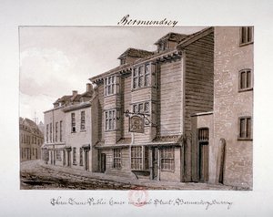 Vista de la taberna Three Tuns en Jacob Street, Bermondsey, Londres, 1828 de John Chessell Buckler