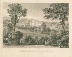 Wootton Lodge: dibujo en sepia, 1841 de John Chessell Buckler