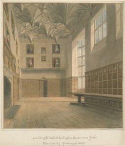 Yorkshire - York - Interior de la Casa Heslington, 1818 de John Chessell Buckler