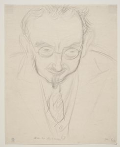 El geógrafo, Profesor G. Hatt. Retrato de busto de frente de John Christensen