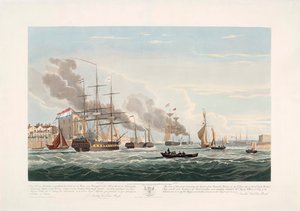 Buques mercantes holandeses saliendo de Portsmouth, 2 de junio de John Christian (after) Schetky
