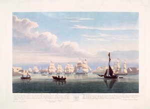 Buques mercantes holandeses saliendo de Portsmouth, 2 de junio