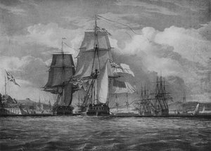 El Shannon y el Chesapeake, c1814 de John Christian Schetky