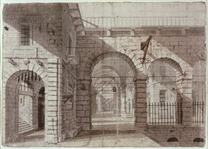 Patio de la prisión de Newgate de John Claude Nattes