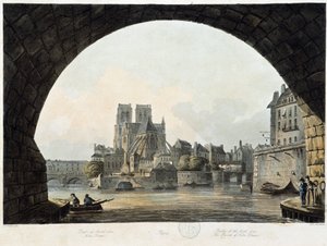 París: Notre Dame - en "París visto por J.C. Mats", ed. Miller, Londres de John Claude Nattes