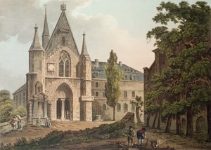 El Colegio de Navarra en París, grabado por I. Hill, 1809 de John Claude Nattes