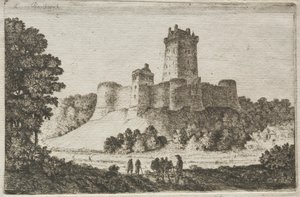 Castillo de Borthwick desde el Este de John Clerk of Eldin
