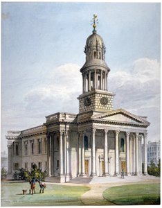 Iglesia Nueva de St Marylebone, Londres, 1816 de John Coney