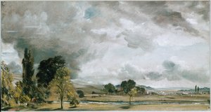 Vista de Salisbury, desde la biblioteca de la casa del archidiácono Fisher de John Constable