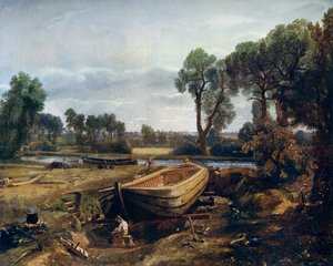 Construcción de barcos cerca del Molino Flatford, 1815, 1912 de John Constable