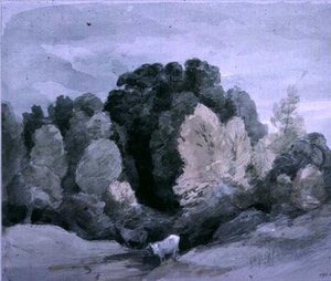 Ganado cerca del borde de un bosque, c.1805