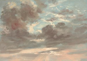 Estudio de nubes: Atardecer tormentoso de John Constable