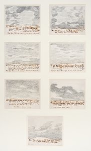 Estudios de nubes (según "Grabados de cielos" de Alexander Cozens), c.1822-23 (grafito sobre papel) de John Constable