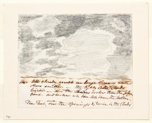 Estudio de nubes (según "Grabados de cielos" de Alexander Cozens), c.1822-23 (grafito sobre papel)