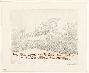 Estudio de nubes (según "Grabados de cielos" de Alexander Cozens), c.1822-23 (grafito sobre papel)