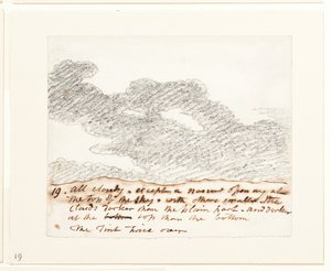 Estudio de nubes (según "Grabados de cielos" de Alexander Cozens), c.1822-23 (grafito sobre papel)