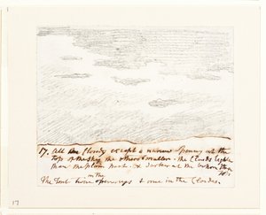 Estudio de nubes (según "Grabados de cielos" de Alexander Cozens), c.1822-23 (grafito sobre papel)