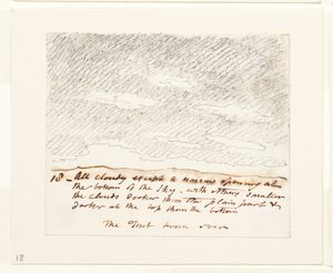 Estudio de nubes (según "Grabados de cielos" de Alexander Cozens), c.1822-23 (grafito sobre papel)