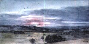 Valle de Dedham desde East Bergholt: Atardecer de John Constable