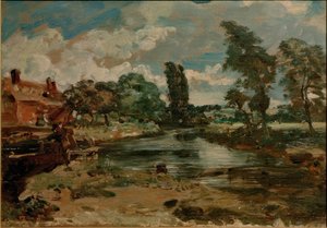El molino de Flatford visto desde la esclusa de John Constable