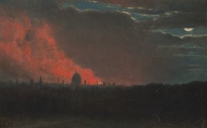 Incendio en Londres, visto desde Hampstead, 16 de octubre de 1834 de John Constable