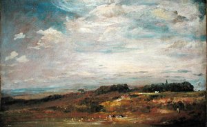 Hampstead Heath con bañistas de John Constable