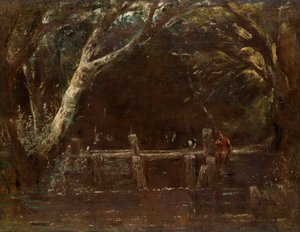 Paisaje La esclusa, 1820-25 de John Constable