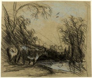 Paisaje con vacas de John Constable