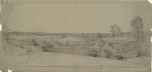 Paisaje con vista de Dedham Vale desde Langham de John Constable