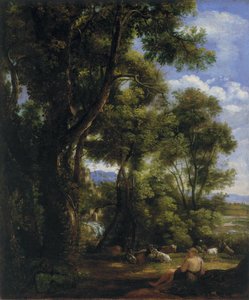 Paisaje con cabrero y cabras de John Constable