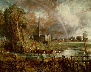 Catedral de Salisbury desde los prados, 1831