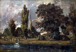 Catedral de Salisbury y Leadenhall desde el río Avon de John Constable
