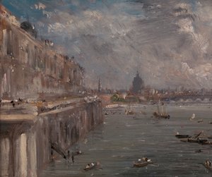 Terraza de Somerset House desde el Puente de Waterloo, ca. 1819 de John Constable