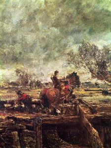 Estudio para El caballo saltador (detalle) de John Constable