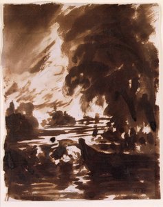 Árboles y tramo de agua en el Stour de John Constable