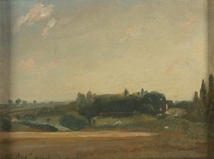 Vista hacia la rectoría, East Bergholt de John Constable