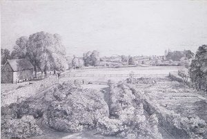 Vista de East Bergholt sobre el jardín de la casa de Golding, Constable de John Constable