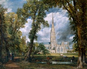 Vista de la Catedral de Salisbury desde los terrenos del obispo, Wiltshire, c1822 de John Constable