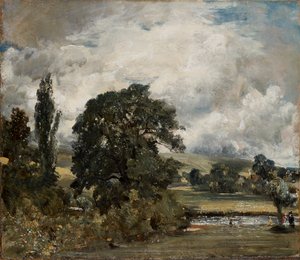 Prados de agua cerca de Salisbury, 1820-1829 de John Constable