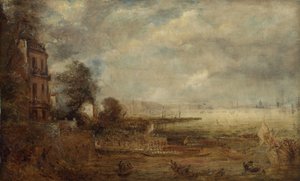Puente de Waterloo visto desde Whitehall Stairs, c.1829 de John Constable