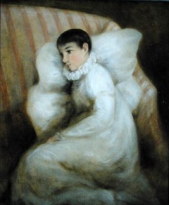 Niña Joven Descansando en un Sofá de John Constable