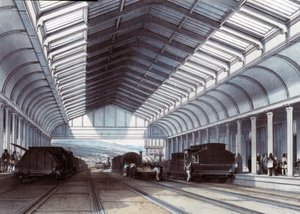 Estación de Bath, Somerset, 1846 de John Cooke Bourne