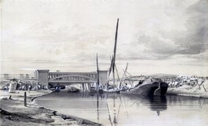 Puente sobre el canal de Regents, abril de 1837 de John Cooke Bourne