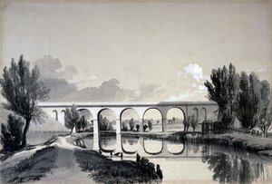 Viaducto de Colne, Watford, Hertfordshire, 5 de junio de 1837 de John Cooke Bourne