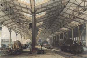 Cobertizo de mercancías, Bristol, Great Western Railway, 1846 de John Cooke Bourne