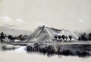 Construcción del terraplén en Wolverton, 29 de junio de 1837 de John Cooke Bourne